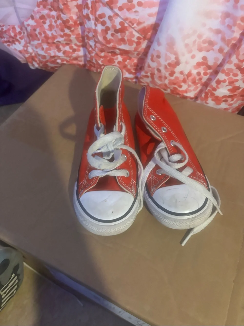 Converse Red Kids High-Top Canvas Sneakers